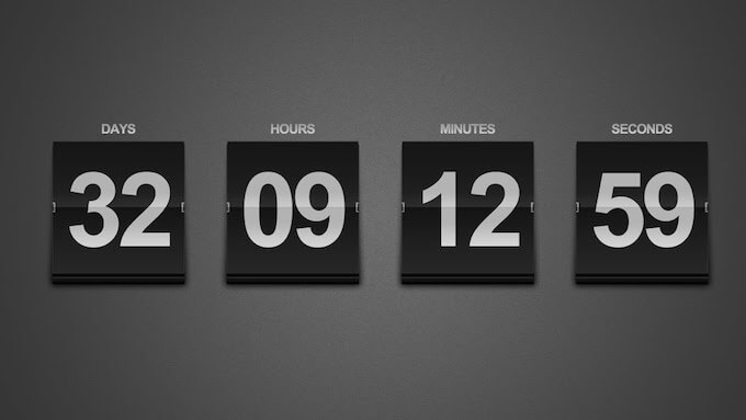 Uptime Calculator Countdown