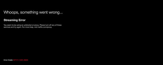 Netflix blocked