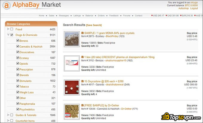 Cara mengakses dark web: Alphabay.