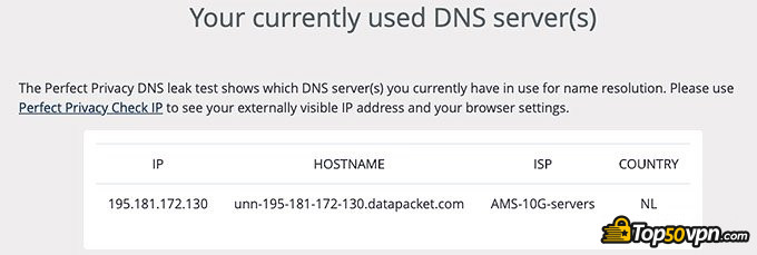 Avast SecureLine VPN review: DNS leak test.
