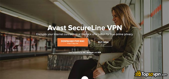 Avast SecureLine VPN review: front page.