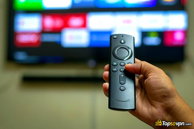 Best VPN for Firestick: a remote control to navigate Firestick.