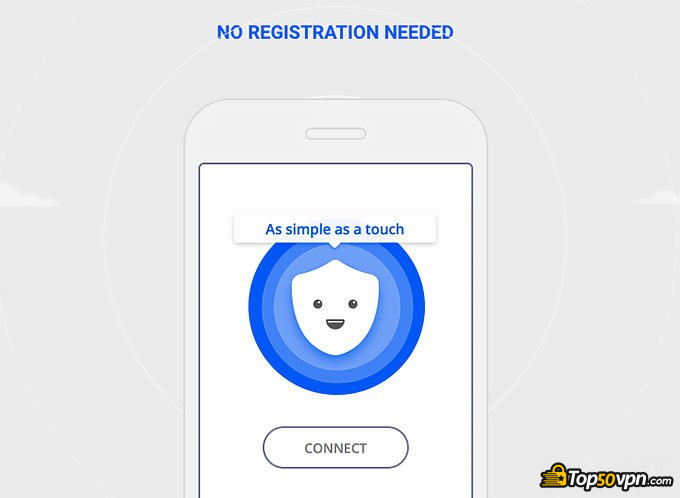 Betternet review: no registration needed.