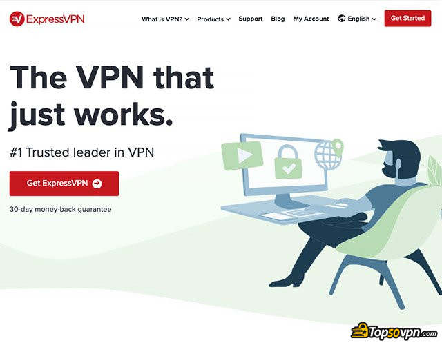 ExpressVPN review: ExpressVPN home page.