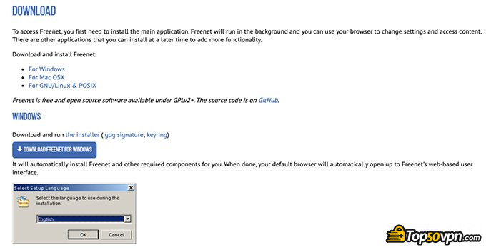 Cara mengakses dark web: Unduh freenet