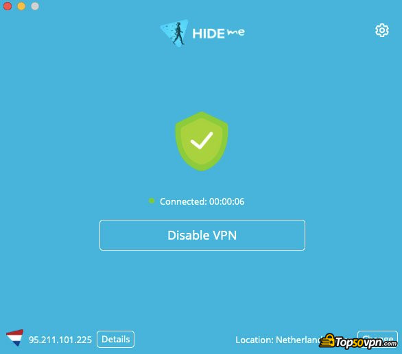 Hide.me review: interface