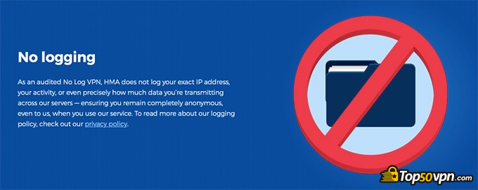 HideMyAss review: no data logging.