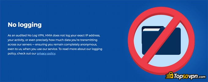 HideMyAss review: no data logging.