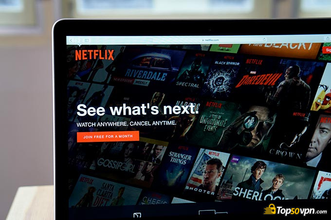 ibVPN review: Netflix homes screen.