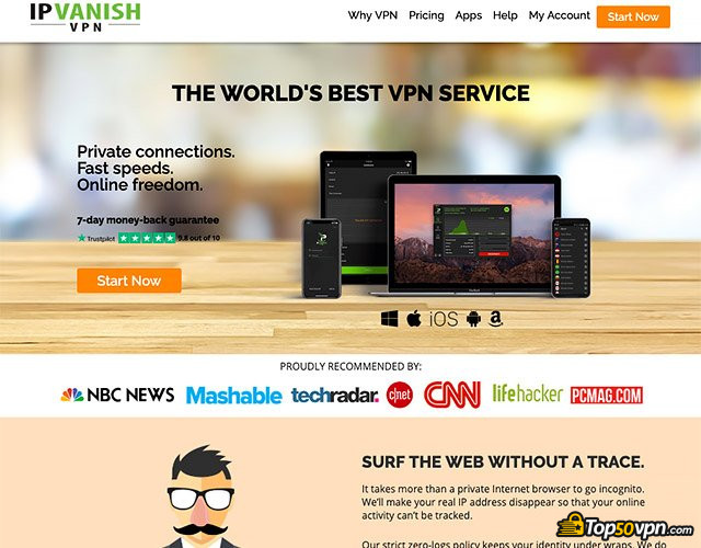 IPVanish review: IPVanish home page. IPVanish review: IPVanish home page.