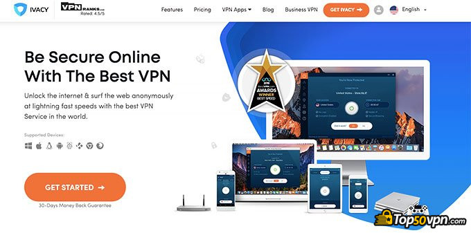 Ivacy VPN review: homepage