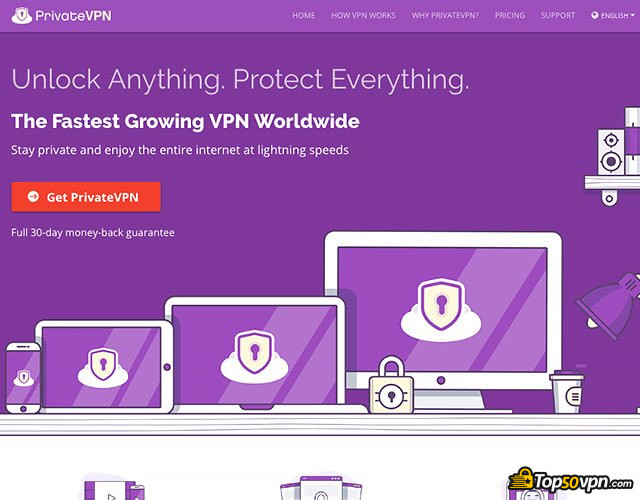 PrivateVPN review: PrivateVPN home page. PrivateVPN review: PrivateVPN home page.