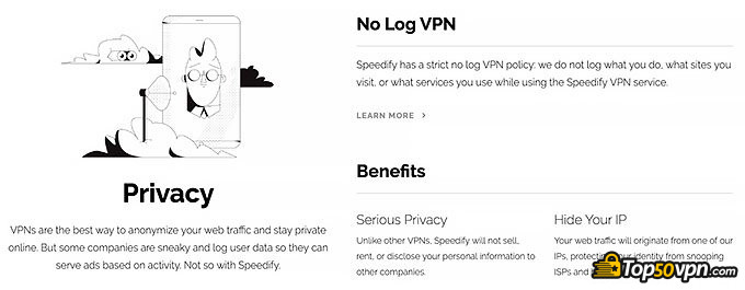 Speedify review: data logging.