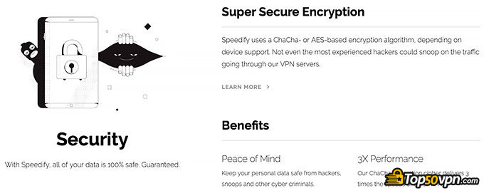 Speedify review: security features.