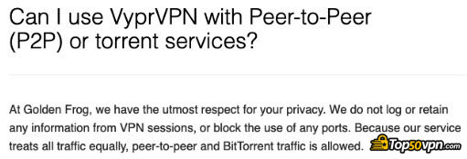 VyprVPN review: torrenting.