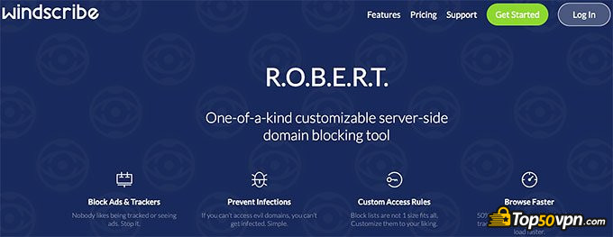 Windscribe review: the R.O.B.E.R.T. feature.